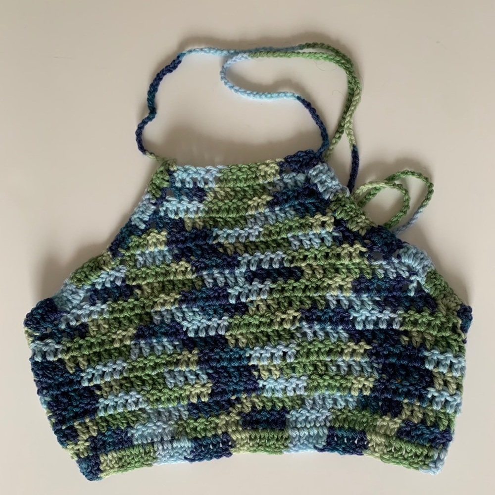 Hand made Multicolored Crochet top 🧜